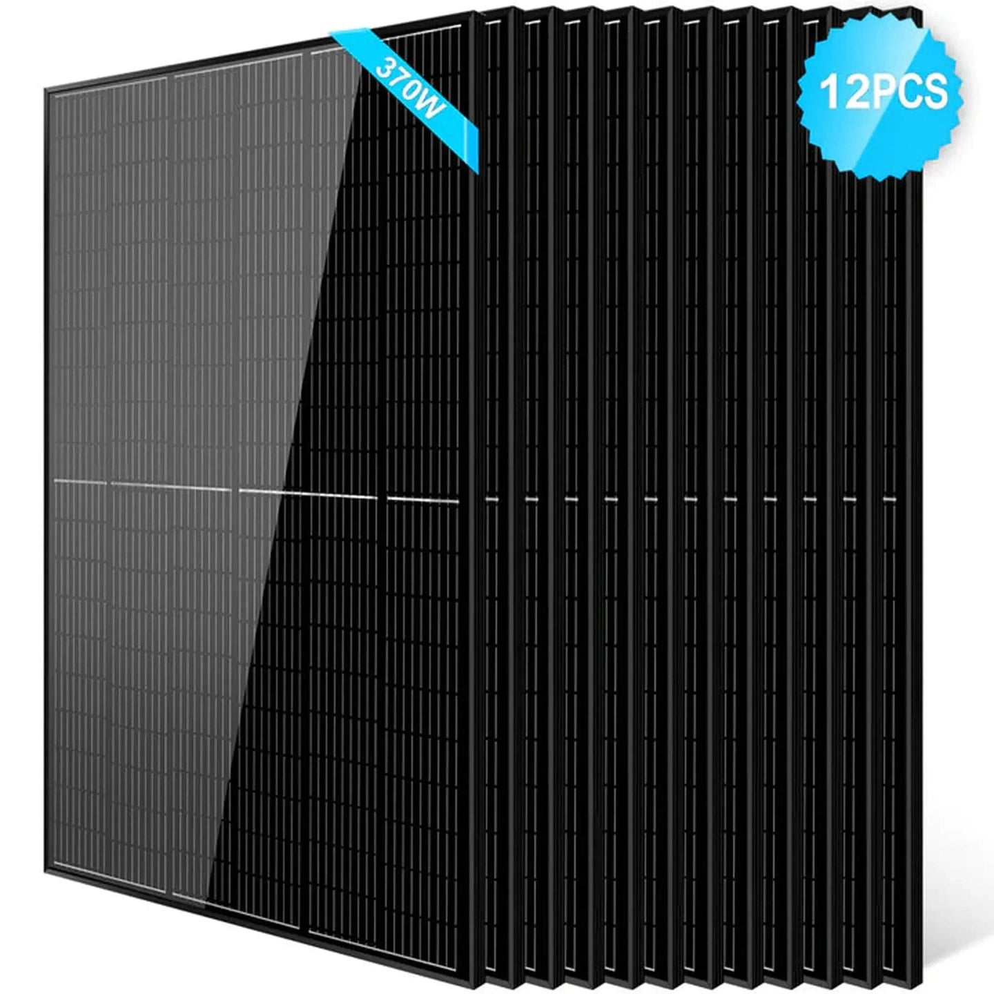 SunGold Power | 370W Mono Black PERC Solar Panel UL 61730 | SG370WMx14 | 14pcs