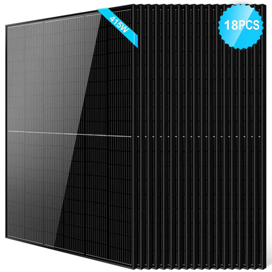 SunGold Power | 415W Bifacial PERC Solar Panel  | SGP-415-BBS UL61730 CEC Listed | SGP-415-BBSx18 | 18pcs