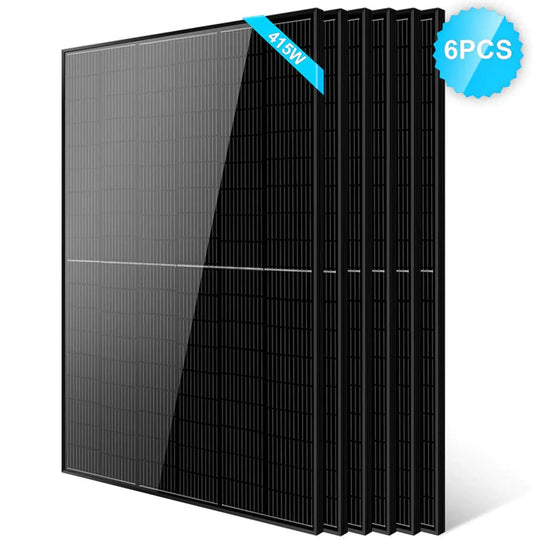 SunGold Power | 370W/ 415W/ 500W Mono Black PERC Solar Panel UL 61730 CEC Listed | SG415WMx2 | 415W / 2pcs