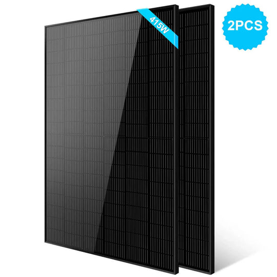 SunGold Power | 370W/ 415W/ 500W Mono Black PERC Solar Panel UL 61730 CEC Listed | SG415WMx2 | 415W / 2pcs