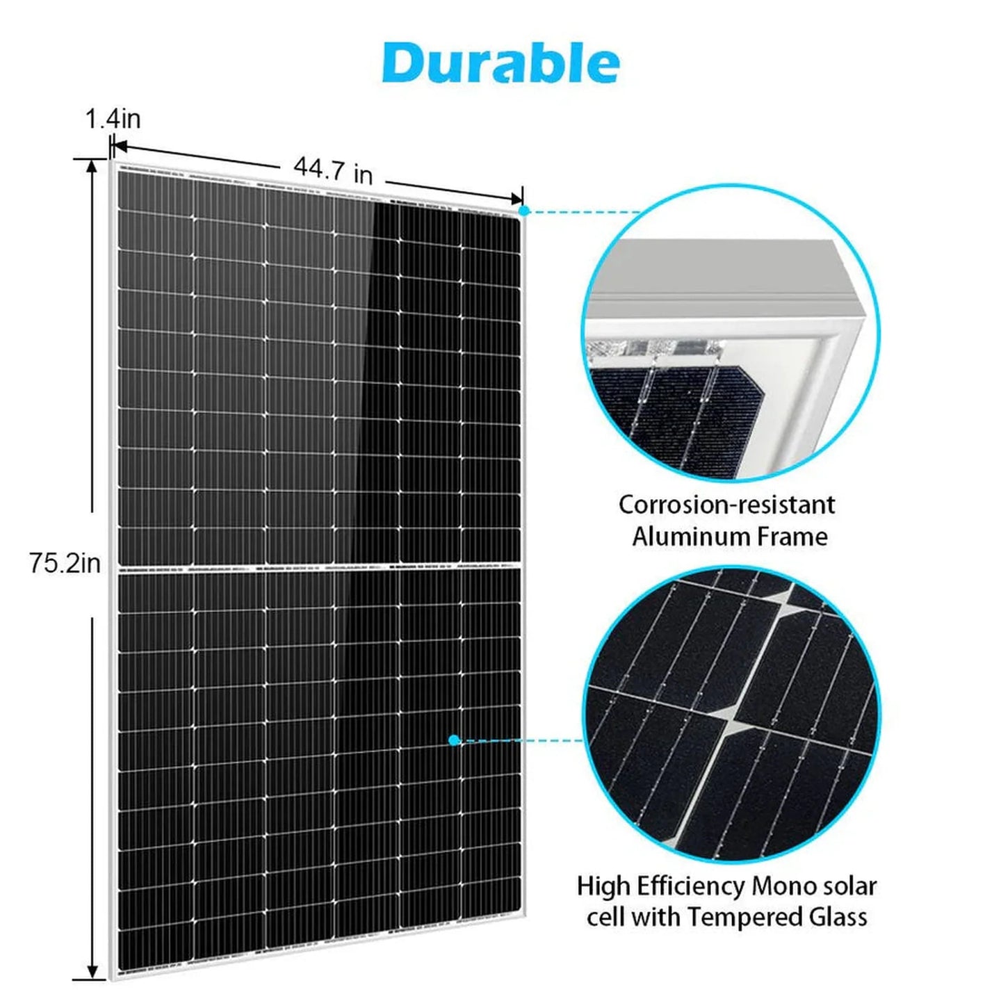 SUNGOLD POWER | 450 Watt Monocrystalline Solar Panel | SP-450WMx4 | 4 PCS