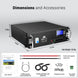 SunGold Power | 4 X 48V 100AH Server Rack LiFePO4 Lithium  Battery SG48100P UL1973  UL9540A | SG48100PX4