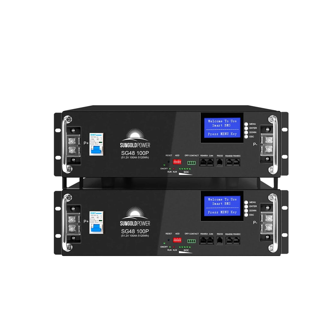 SunGold Power | 2 X 48V 100AH Server Rack LiFePO4 Lithium  Battery SG48100P UL1973 UL9540A | SG48100PX2
