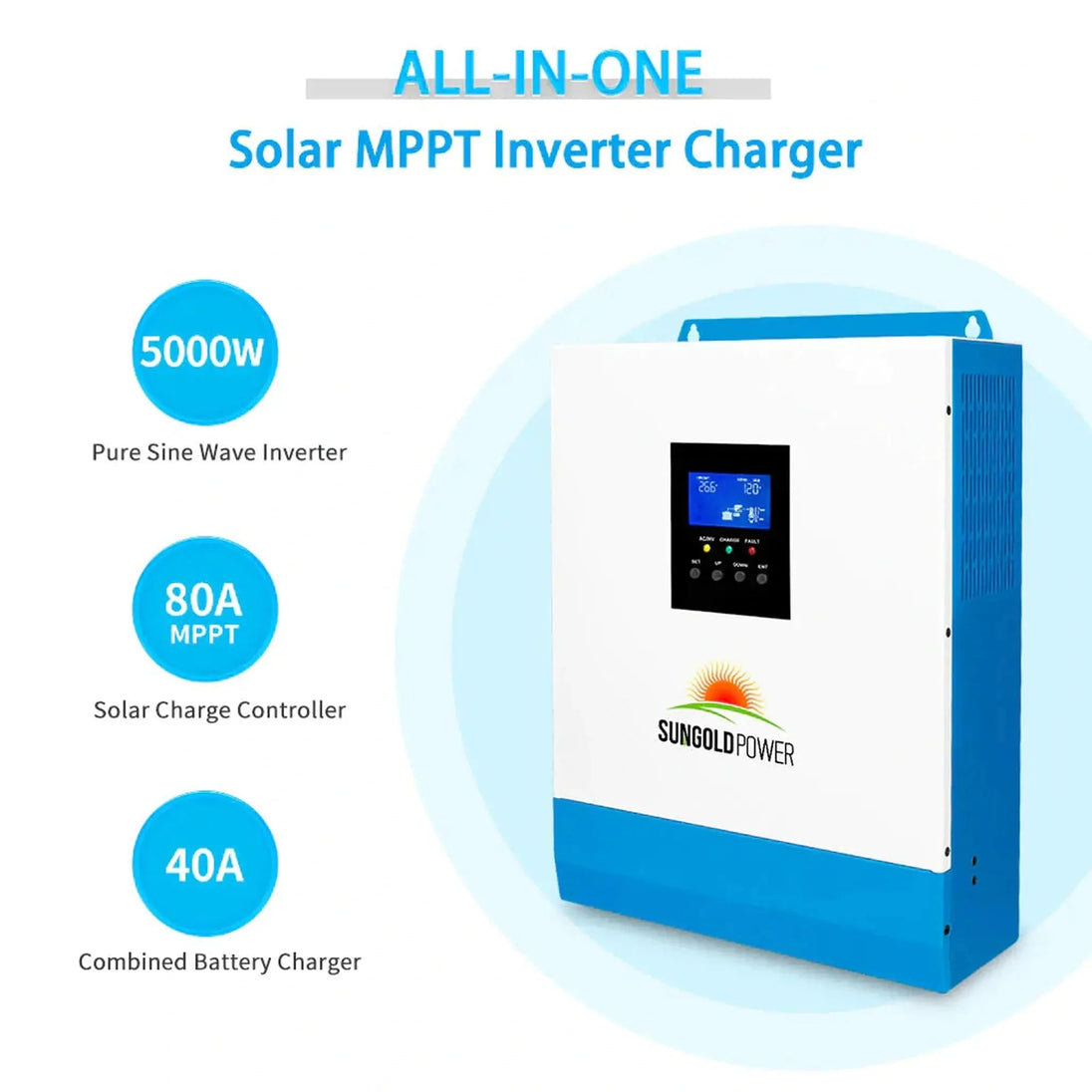 SunGold Power | 5000W 48V Solar Charger Inverter | SPH5048P | SPH5048P [Parallel, 100A MPPT] / Only Inverter