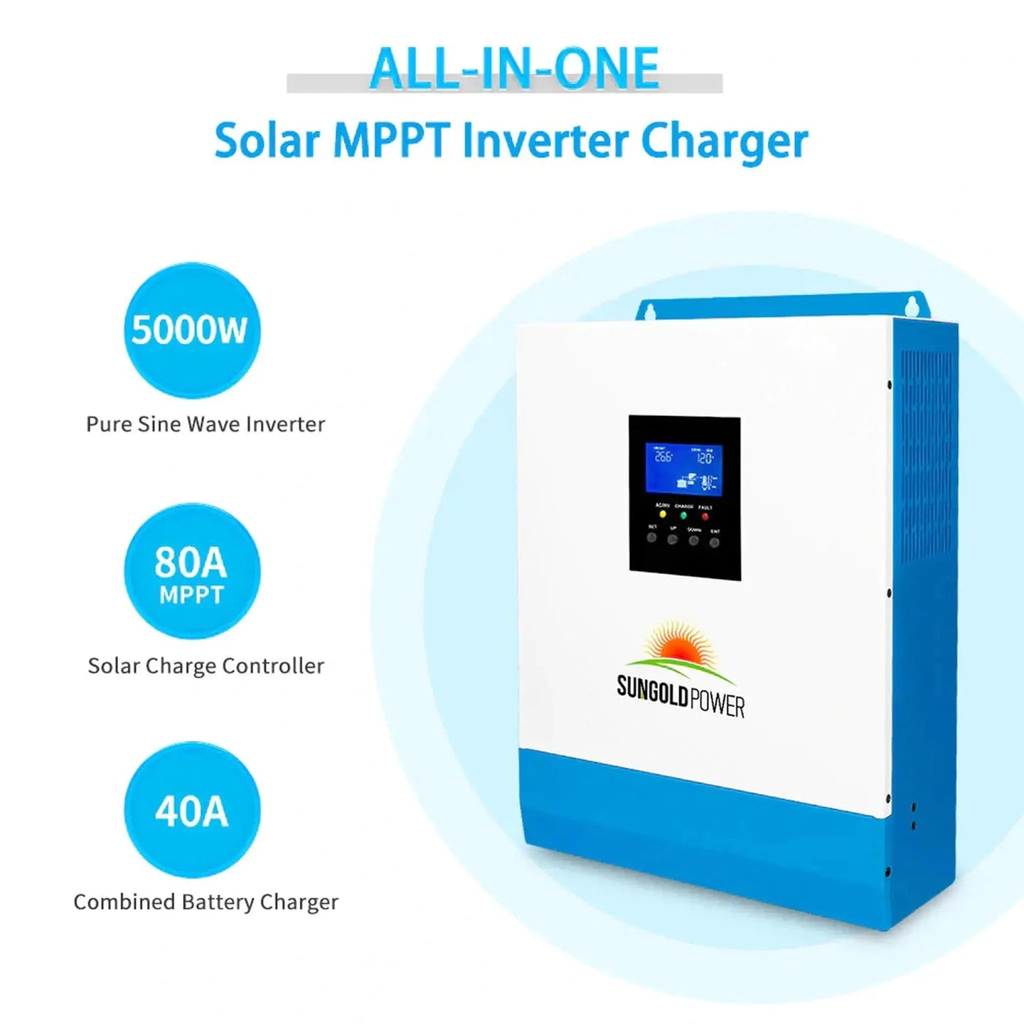 SunGold Power | 5000W 48V Solar Charger Inverter | SPH5048P | SPH5048P [Parallel, 100A MPPT] / Only Inverter