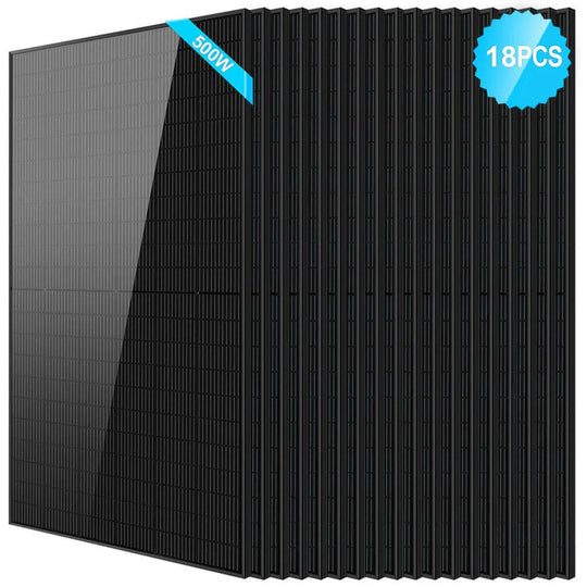SunGold Power | 500W Mono Black PERC Solar Panel  UL61730 CEC Listed | SG500WMx16 | 16pcs