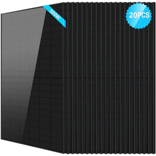 SunGold Power | 500W Mono Black PERC Solar Panel  UL61730 CEC Listed | SG500WMx12 | 12pcs