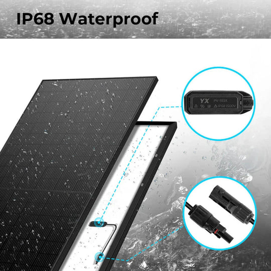 SunGold Power | 500W Mono Black PERC Solar Panel  UL61730 CEC Listed | SG500WMx20 | 20pcs