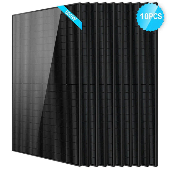 SunGold Power | 500W Mono Black PERC Solar Panel  UL61730 CEC Listed | SG500WMx16 | 16pcs