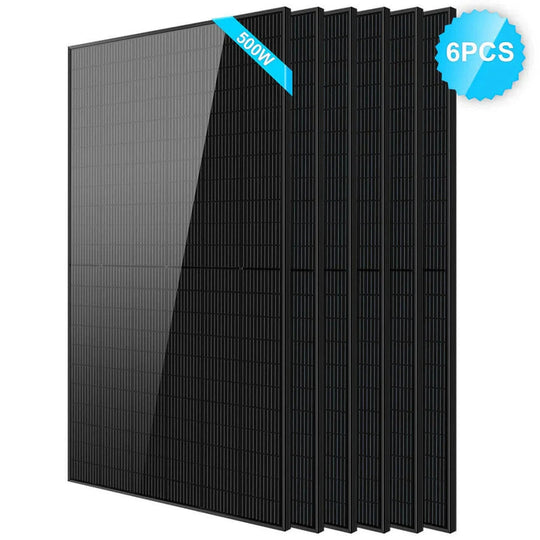 SunGold Power | 500W Mono Black PERC Solar Panel  UL61730 CEC Listed | SG500WMx16 | 16pcs
