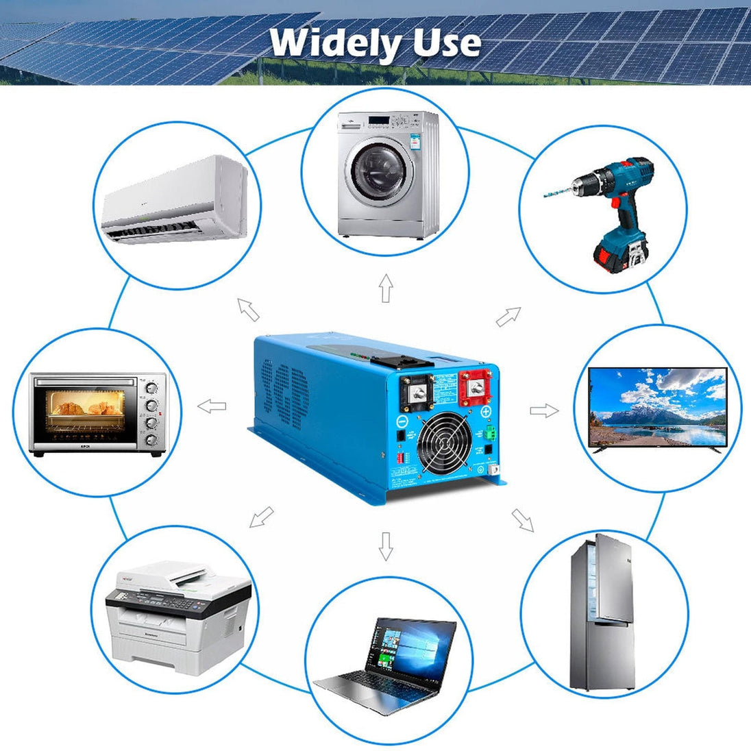 SunGold Power | 6000W DC 24V Split Phase Pure Sine Wave Inverter With Charger | LFP6K24V240VSP | Only Inverter [Brand New]