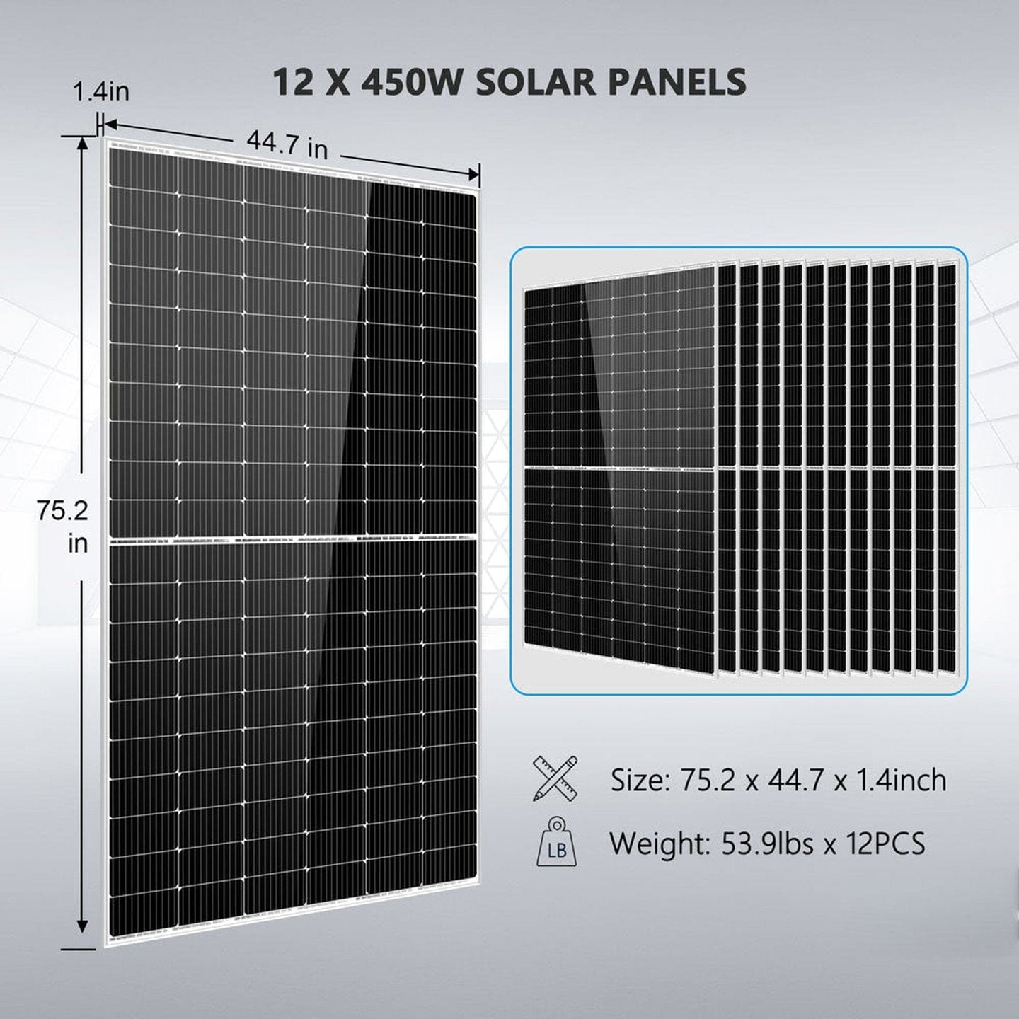 SUNGOLD POWER | Complete Off Grid Solar Kit 8000W 48V 120V/240V Output 10.24KWH Lithium Battery 5400 Watt Solar Panel SGK-8MAX | SGK-8MAX