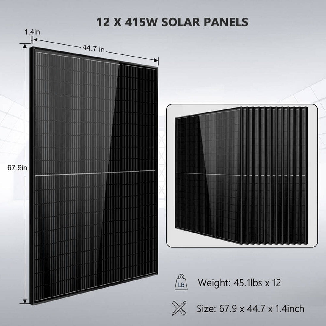 SunGold Power | Off Grid Solar Kit 10000W 48VDC 120VAC/240V | SGM-10M2T