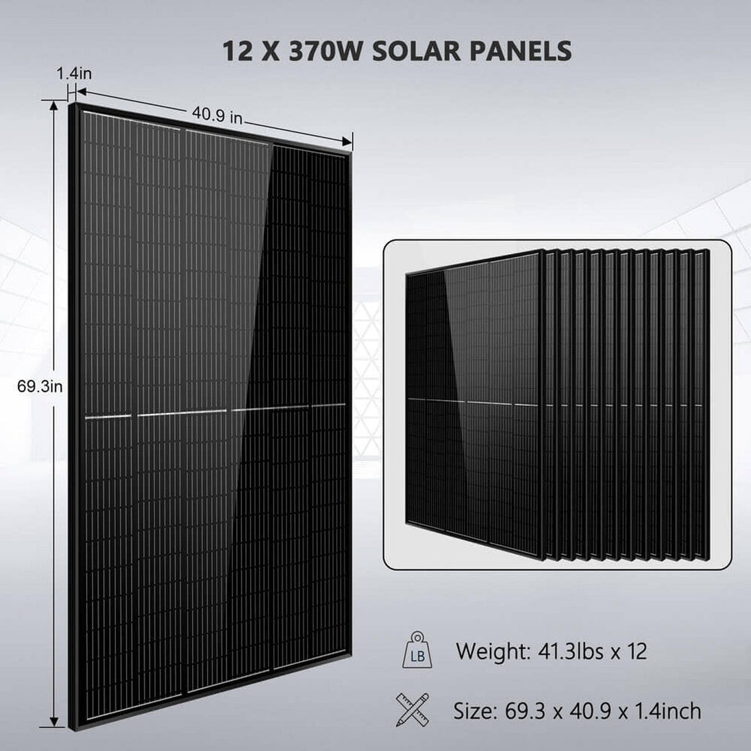 SunGold Power | OffGrid Solar Kit 13000W 48VDC 120VAC/240V 20.48KWH PowerWall | SGM-1320M