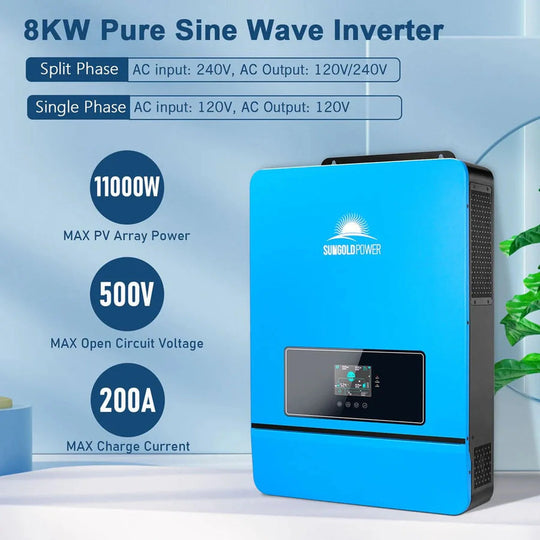 SunGold Power | Off Grid Solar Kit 16KW 48VDC 120V/240V | SGR-16K25E | 5 X SG48100P [25.6kwh]