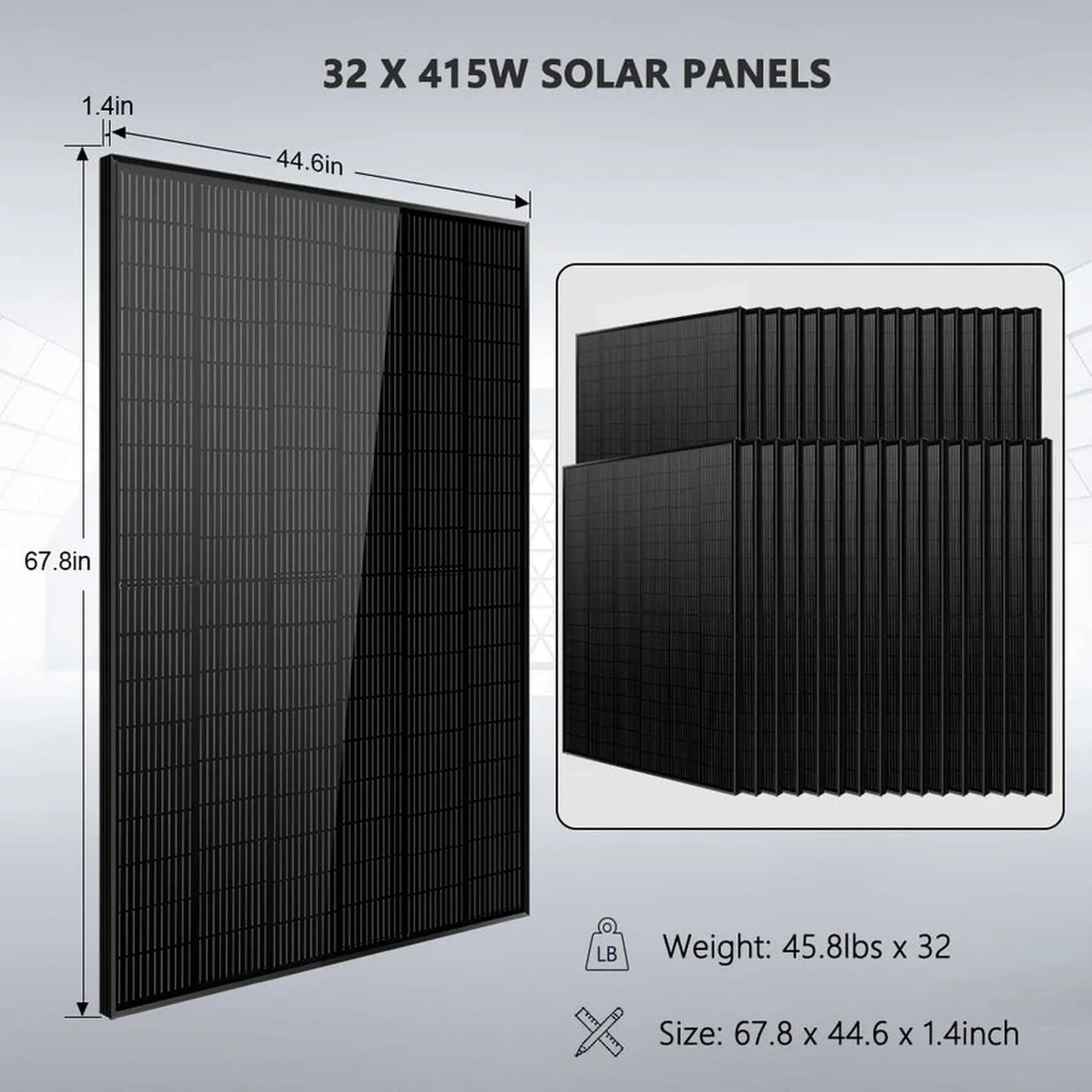 SunGold Power | Off Grid Solar Kit 16KW 48VDC 120V/240V | SGR-16K25T | 5 X SGH48100T [25.6kwh, self-heating]