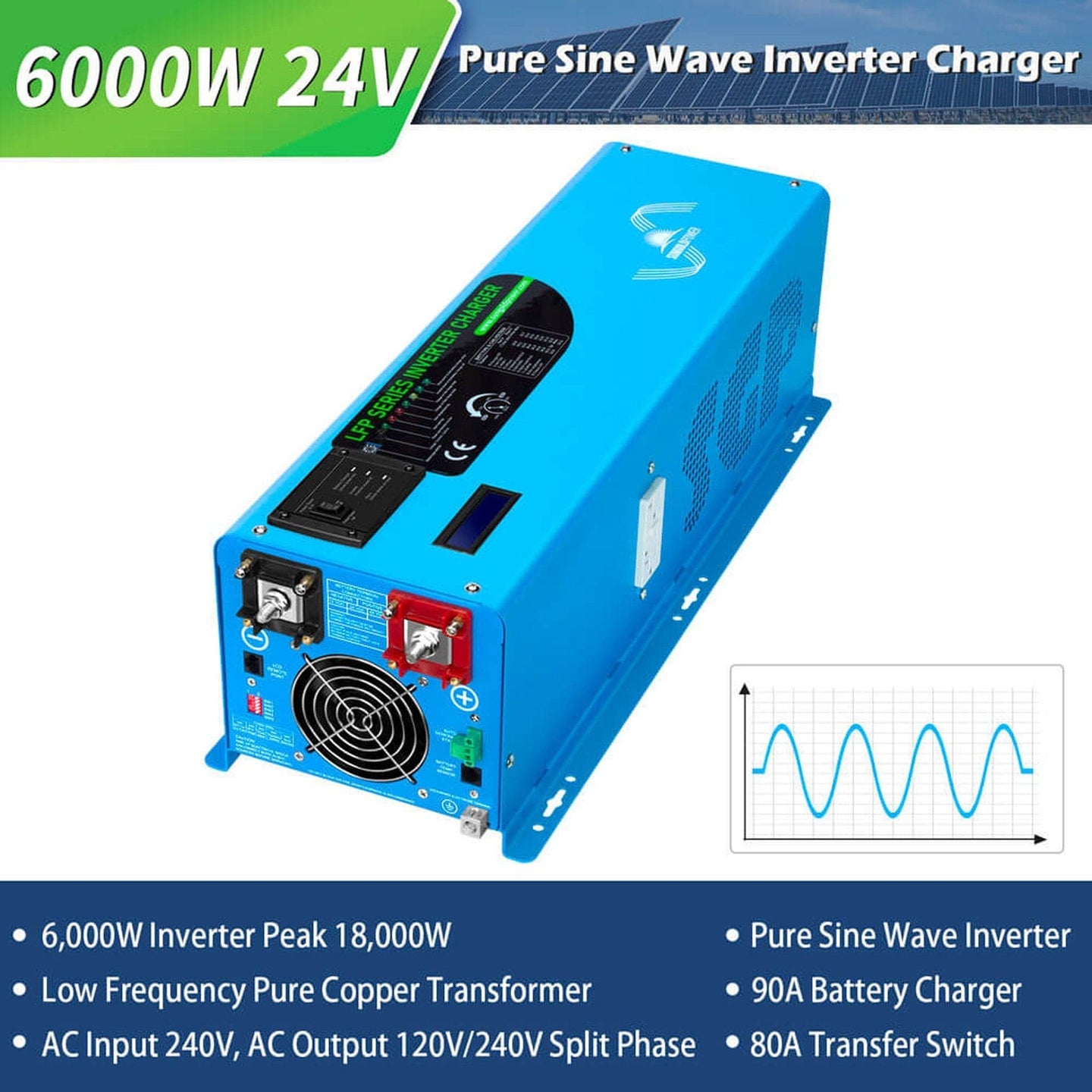 SunGold Power | Off Grid Solar Kit 6000W 24VDC 120V/240V | SGK-PRO62