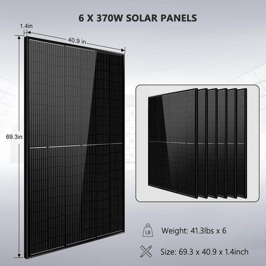 SunGold Power | Off Grid Solar Kit 6000W 24/48VDC 120V/240V| SGKPRO64/SGKPRO62 | SGK-PRO64 | SGK-PRO64(6kw 48v Inv+6*370w PV+4*12V Bat)