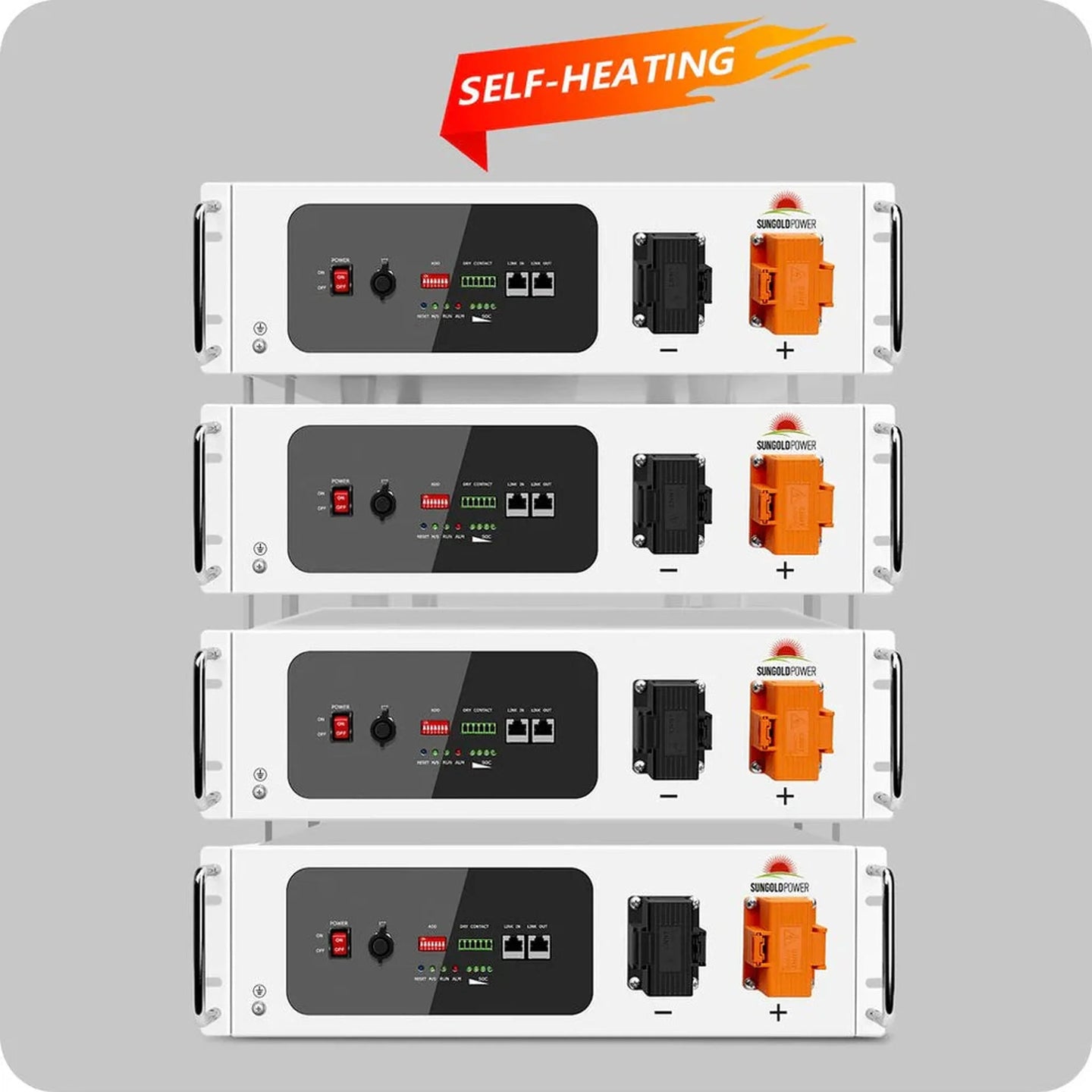 SunGold Power | SGH48100T Server Rack 48V 100AH Lithium Battery Self-Heating | SGH48100Tx4 | 4 units
