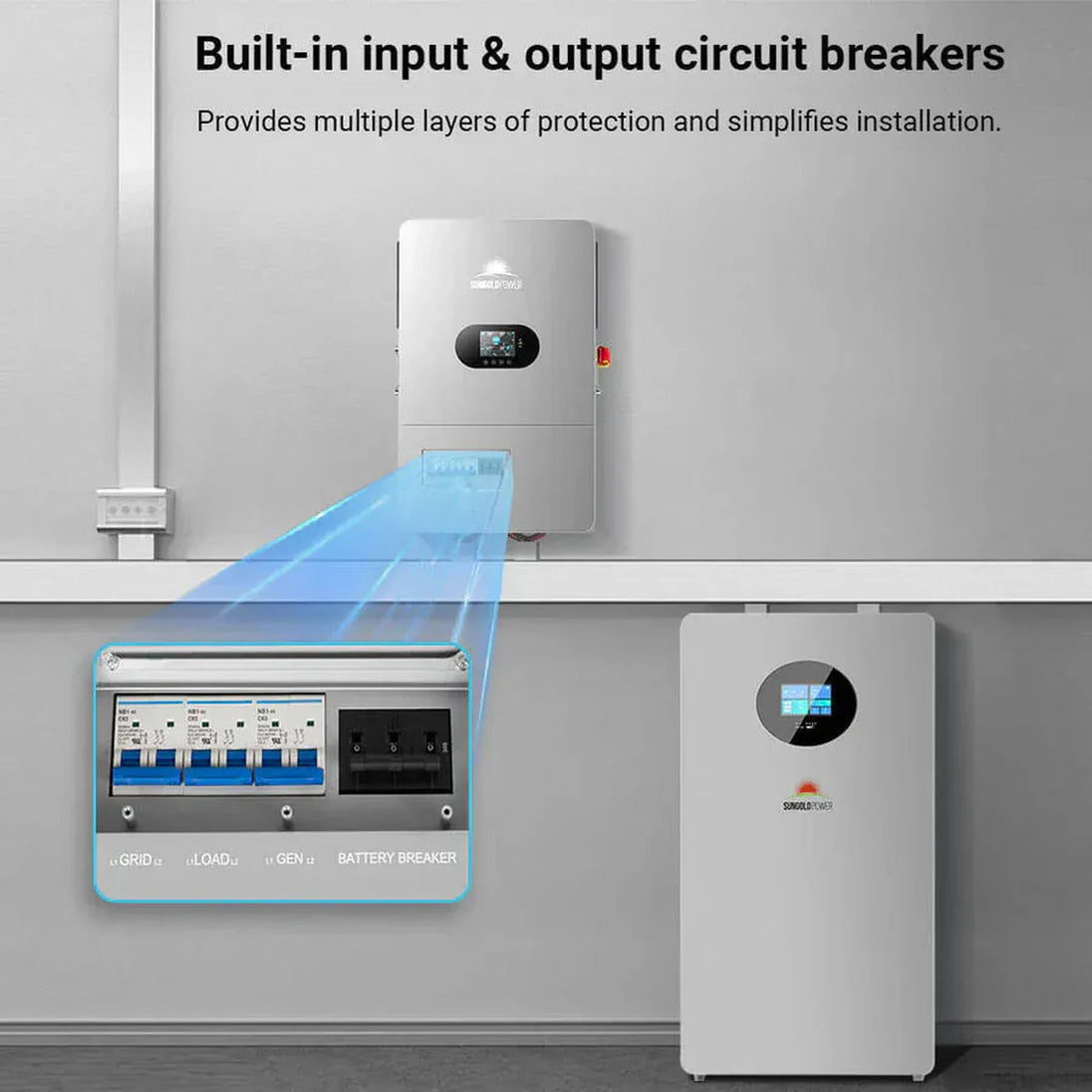 SunGold Power | 12KW All in One Off Grid Solar Inverter FR12K-B | FR12K-B