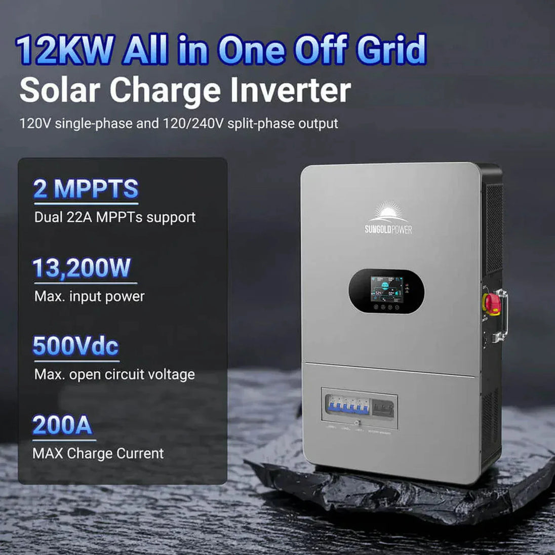 SunGold Power | 12KW All in One Off Grid Solar Inverter FR12K-B | FR12K-B