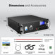 SUNGOLDPOWER | 48V 100AH Server Rack LiFePO4 Lithium Battery SG48100P UL1973  UL9540A | SG48100P*2 | 2 units