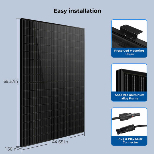 SunGold Power | 450 Watt Bifacial N-Type Monocrystalline Solar Panel SGN-450-BDG5 UL61730 CEC Listed | SGN-450-BDG5x14 | 14pcs