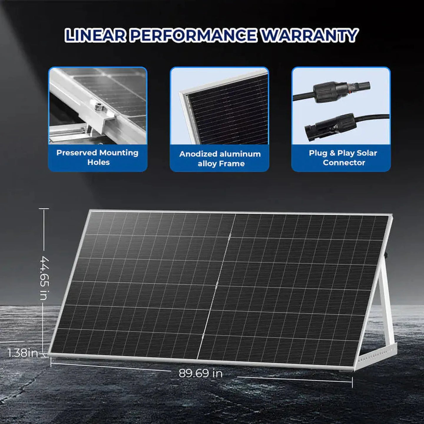 SunGold Power | 560W Bifacial PERC Solar Panel  | SGP-560-SBD UL61730 Certified by ETL | SGP-560-SBDx18 | 18pcs