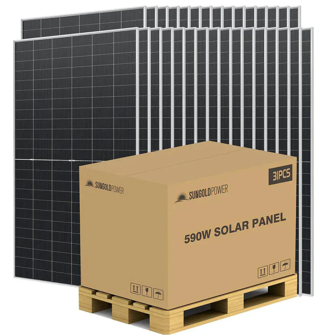 SunGold Power | 560W Bifacial PERC Solar Panel  | SGP-560-SBD UL61730 Certified by ETL | SGP-560-SBDx10 | 10pcs