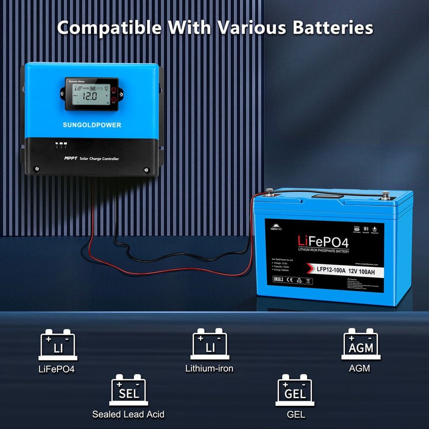 SunGold Power | 60 Amp MPPT Solar Charge Controller | SGC482560A