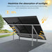 SunGold Power | Modular & Expandable Ground Mount Brackets for 2× 400W–590W Solar Panels | Heavy-Duty Adjustable | SGP-GMB-2P