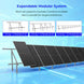SunGold Power | Modular & Expandable Ground Mount Brackets for 2× 400W–590W Solar Panels | Heavy-Duty Adjustable | SGP-GMB-2P