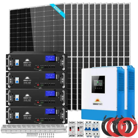 SunGold Power | Off Grid Solar Kit 10000W 48VDC 120V/240V | SGR-10K2M