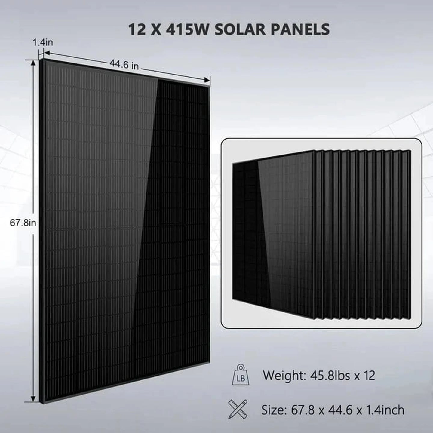 SunGold Power | Off Grid Solar Kit 20.48kWh Lithium 8000W Inverter | SGM-8K20 | 4 X SG48100P [20.48kwh]