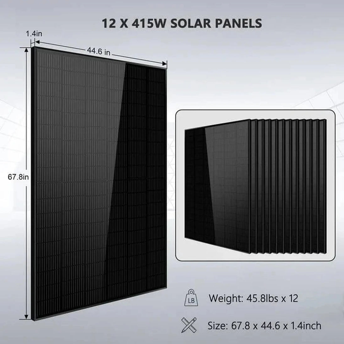 SunGold Power | Off Grid Solar Kit 20.48kWh Lithium 8000W Inverter | SGM-8K20T | 2 X SG48200T [20.48kwh]