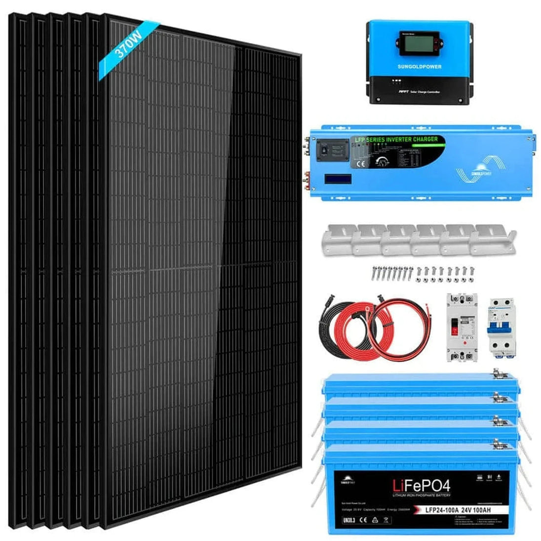 SunGold Power | Off Grid Solar Kit 6000W 24VDC 120V/240V | SGK-PRO62