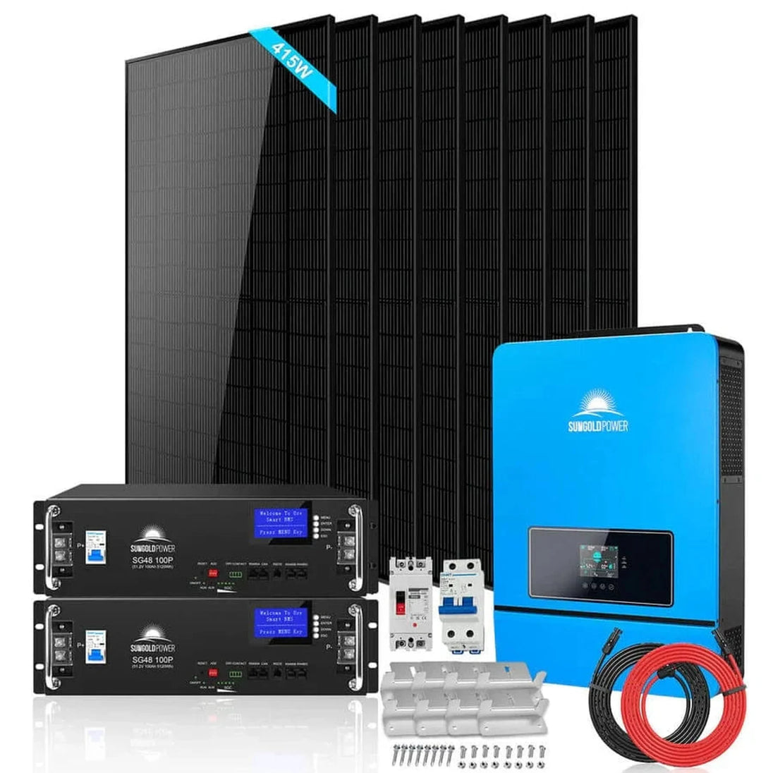 SunGold Power | OffGrid Solar Kit 8000W 48VDC | SGR-8K16P | 1 X PowerMax 314 Outdoor [16.07kwh]