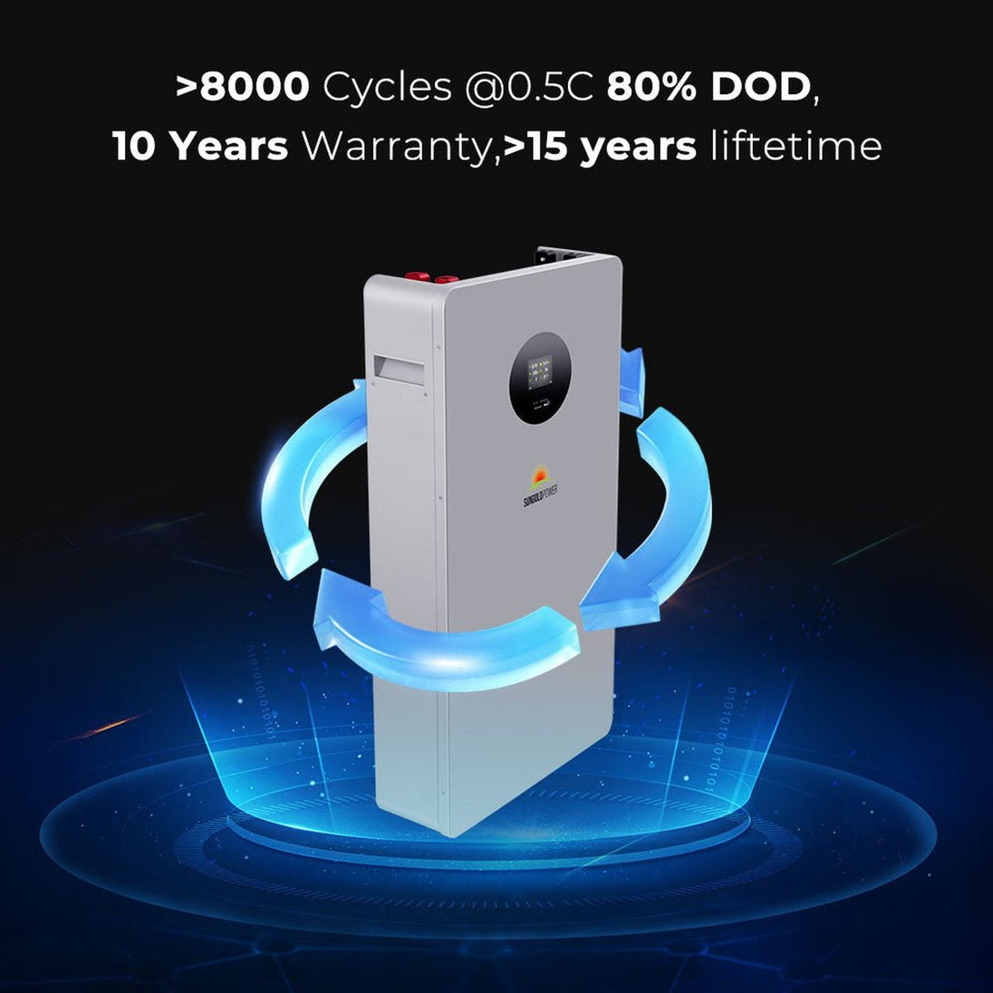 SunGold Power | Powerwall X LITHIUM BATTERY 51.2V 200AH SG48200T | SG48200T