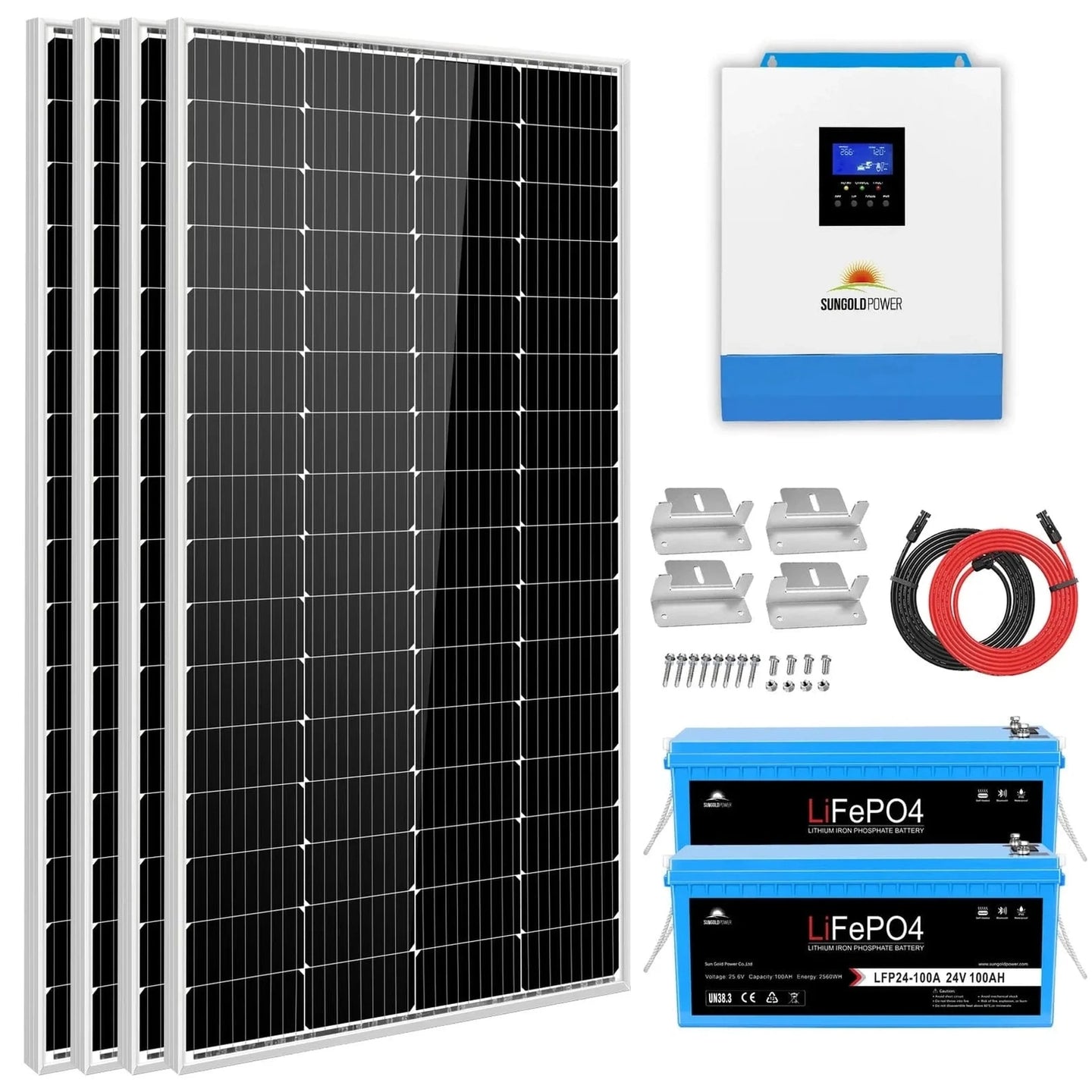 SunGold Power | Solar Kit 3000W 24V Inverter 120V Output | SGKT-3PRO