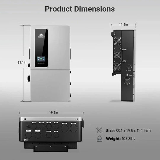SunGold Power | 12KW 48V All-in-one Hybrid Solar inverter | Whole Home Backup (200A)| SGS-12K18MAX | SGS-12K18MAX