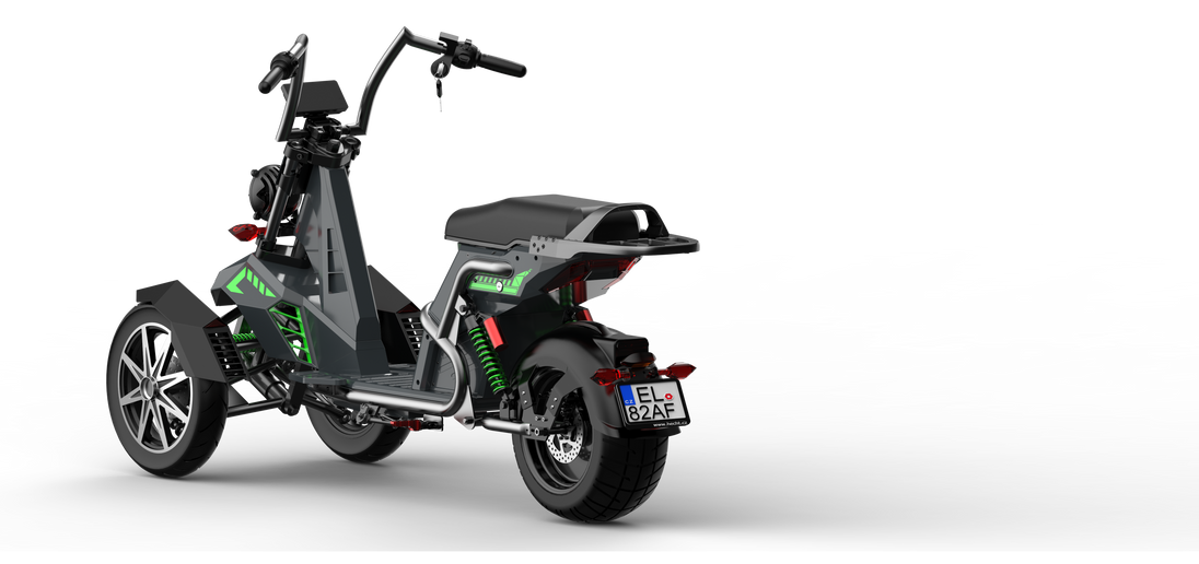 4000w Three Wheeled Motorcyle  E-Trike 50Ah Li-Battery SoverSky T100