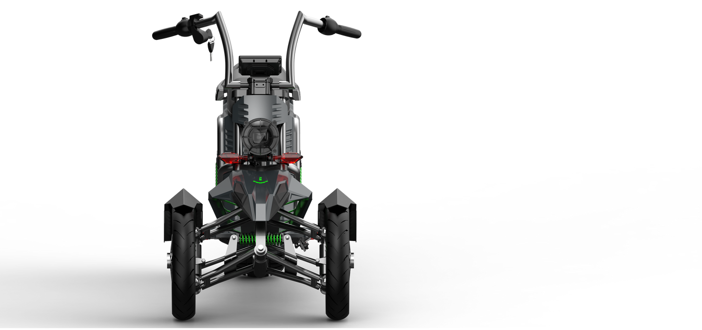 4000w Three Wheeled Motorcyle  E-Trike 50Ah Li-Battery SoverSky T100