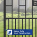 Chery Industrial 20x7 ft Steel Dual Swing Driveway Gate with Rectangular Deer Pattern