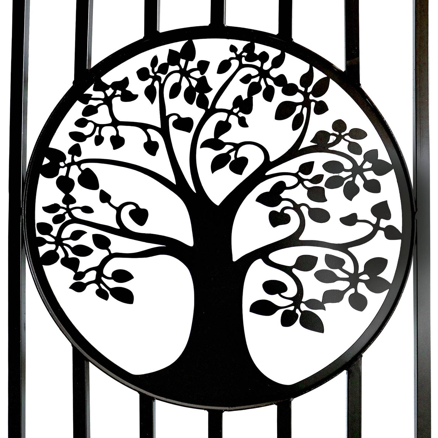 Chery Industrial 20x8 ft Steel Dual Swing Driveway Gate with Wider Goalposts