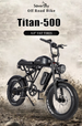 Electric Fat Tire Bike Shimano 7-Speed Titan 500