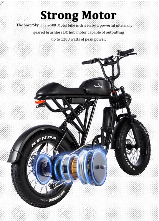 Electric Fat Tire Bike Shimano 7-Speed Titan 500