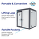 Chery Industrial Portable Toilet with Fan-shaped Door Shower