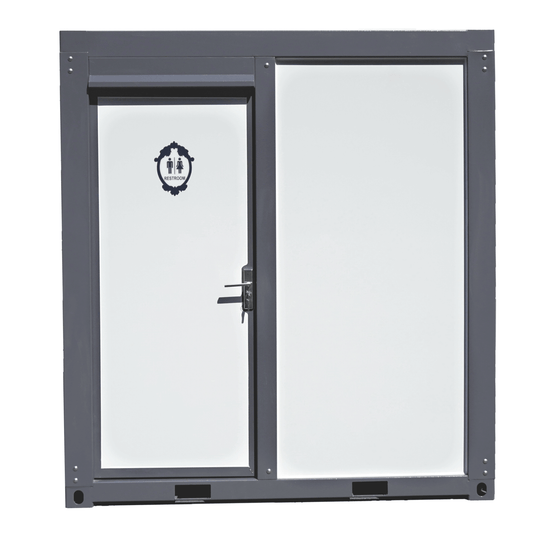 Chery Industrial Portable Toilet with Fan-shaped Door Shower