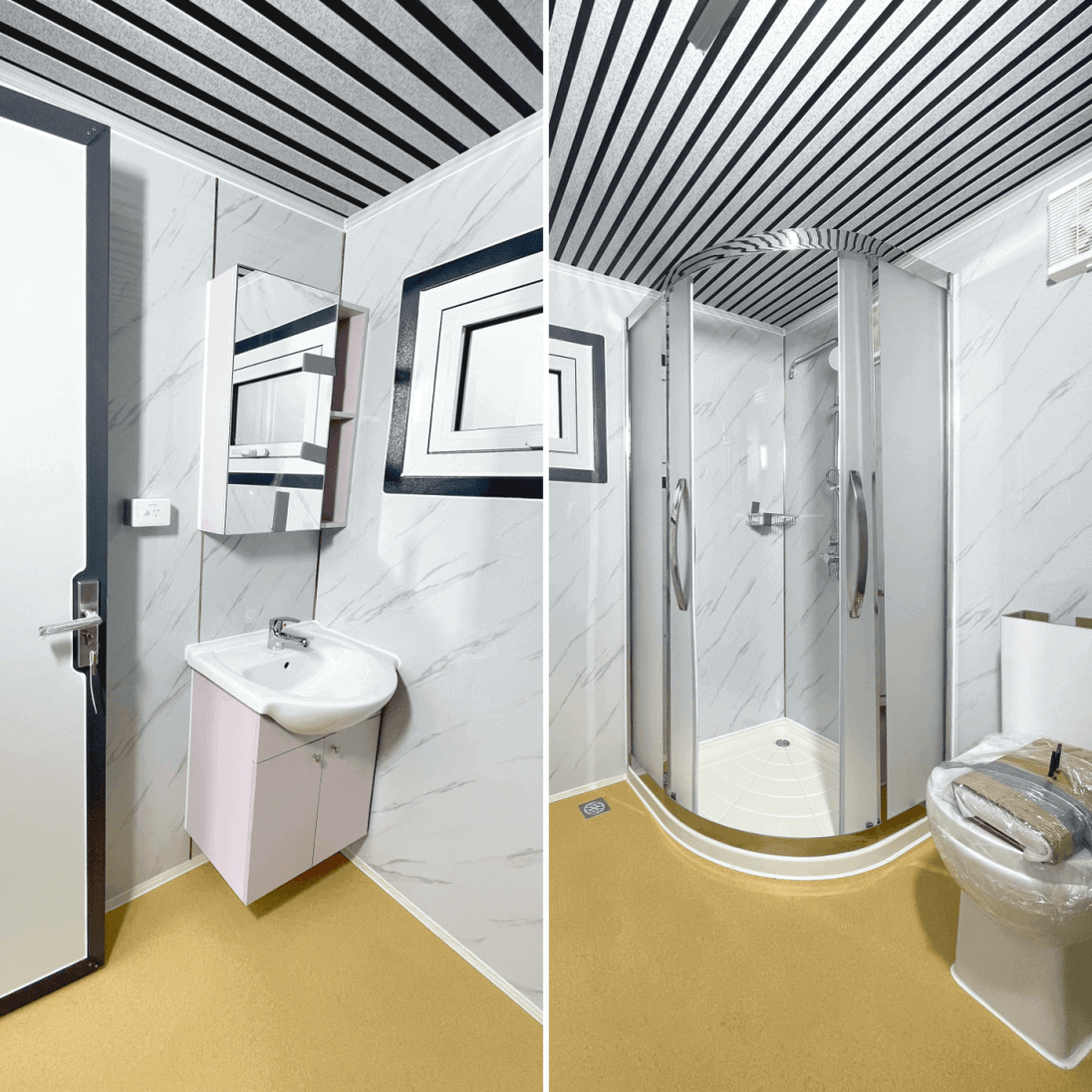 Chery Industrial Portable Toilet with Fan-shaped Door Shower