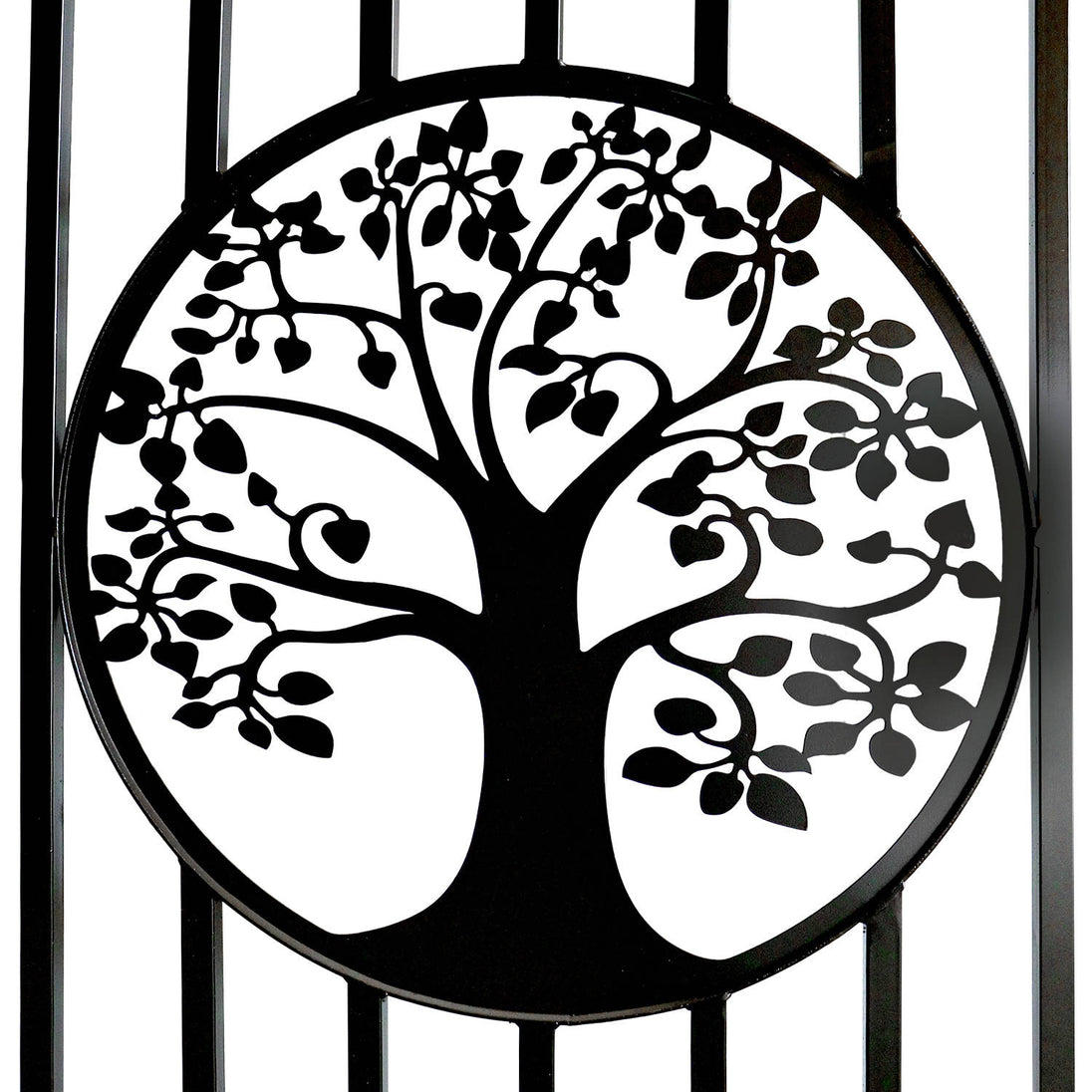 Chery Industrial 14x8 ft Steel Dual Swing Driveway Gate with Wider Goalposts